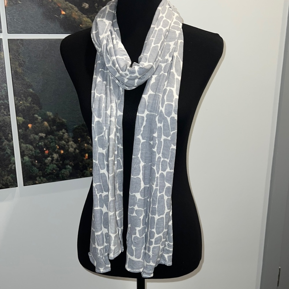 J. Crew Gray & White Scarf